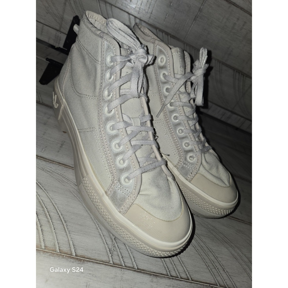 NEW ADIDAS NIZZA TREK SNEAKER BOOTS White Women's Shoes Size 9.5